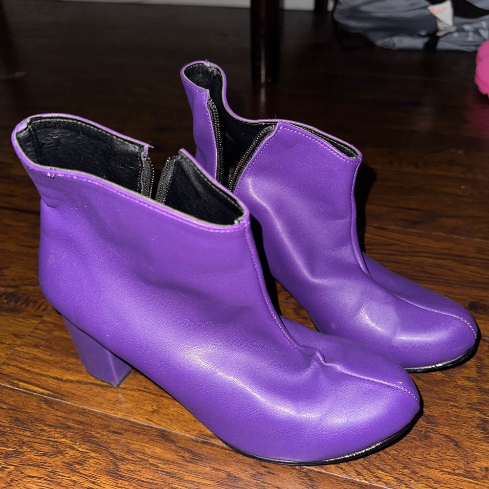 Purple Ankle Boots
